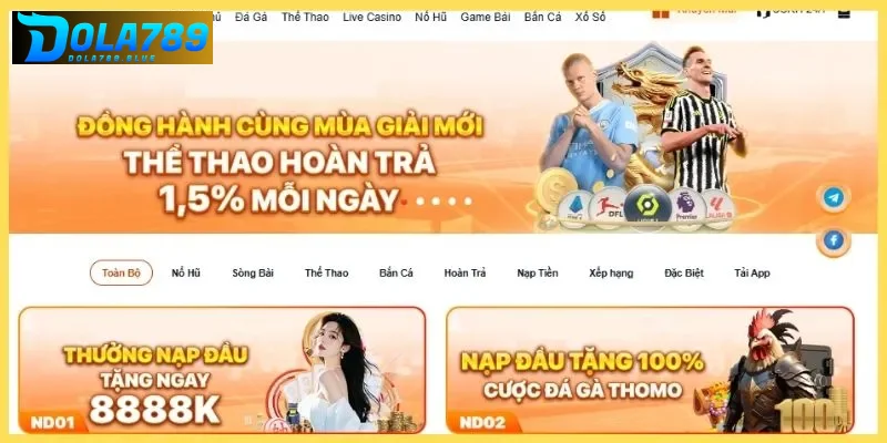 Thương hiệu Dola789 - Nhà cái giải trí trực tuyến uy tín 1
Thương hiệu Dola789 là nhà cái uy tín tại thị trường Việt Nam